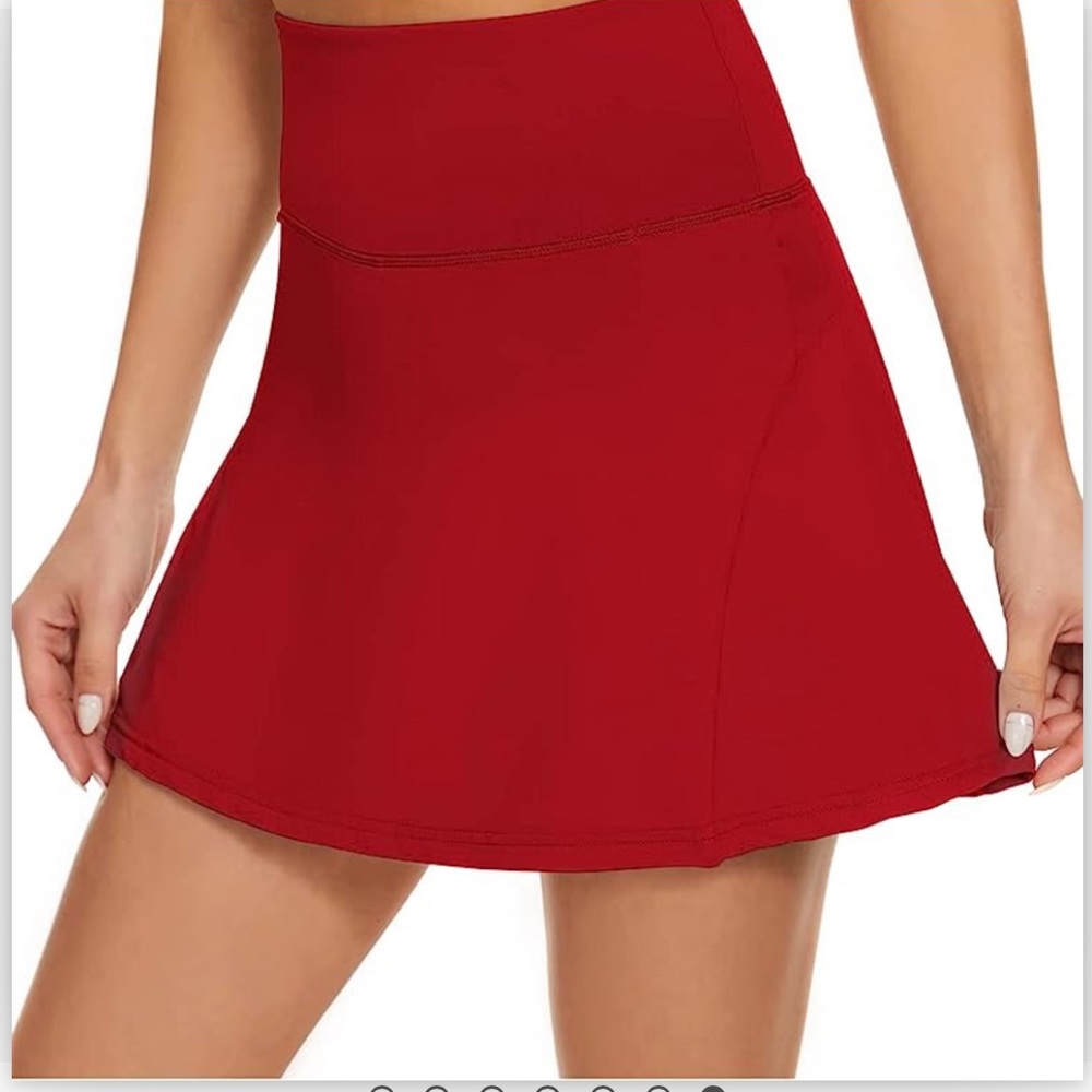 Century Star Tennis Skirt w/Pockets - Women Pleated Shorts High Waisted - Size L